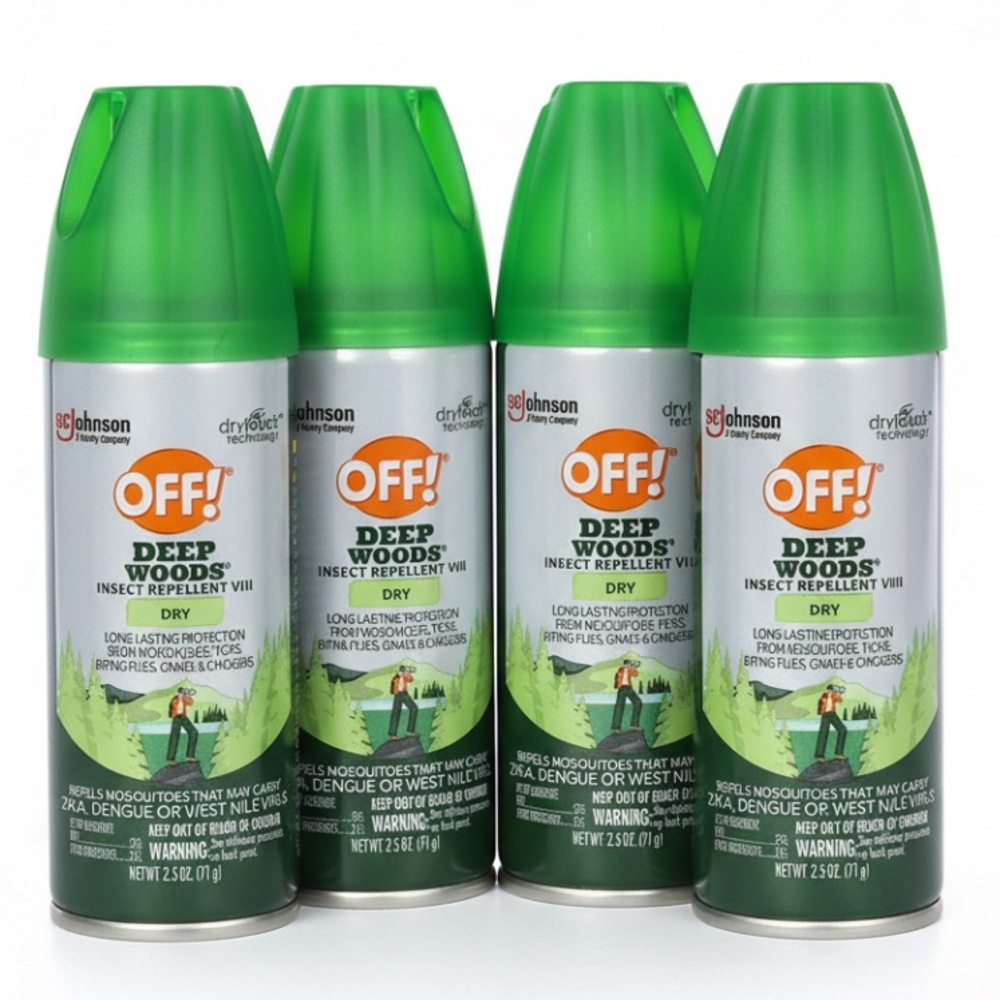 **OFF! Deep Woods Dry Insect Repellent 2.5 oz 4‑Pack Bundle – $15 🦟🚫🌲**